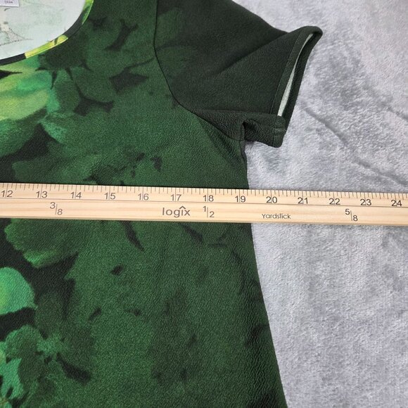 Bob Mackie Dress Medium P Petite Green Ombre Floral Art to Wear Boho Maxi NEW - Picture 5 of 6